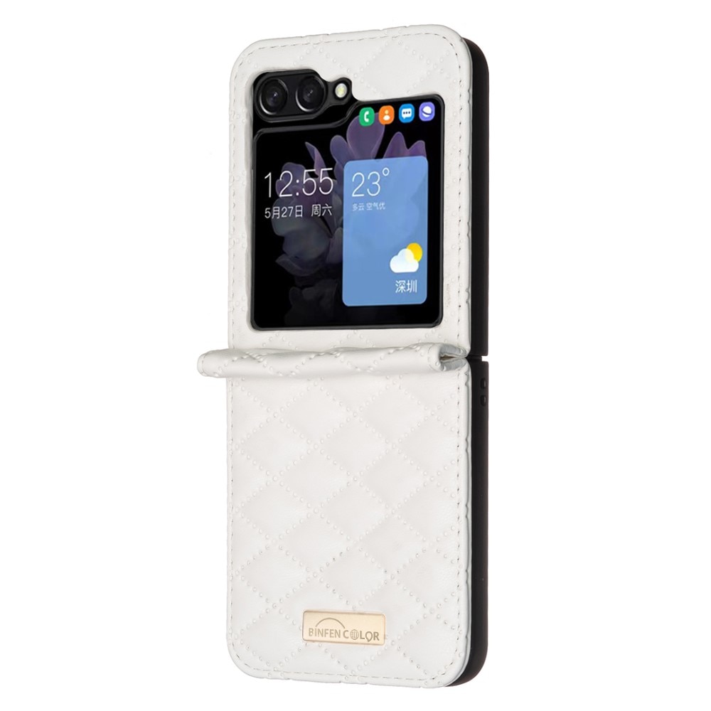 Deksel Samsung Galaxy Z Flip 6 Quilted hvit