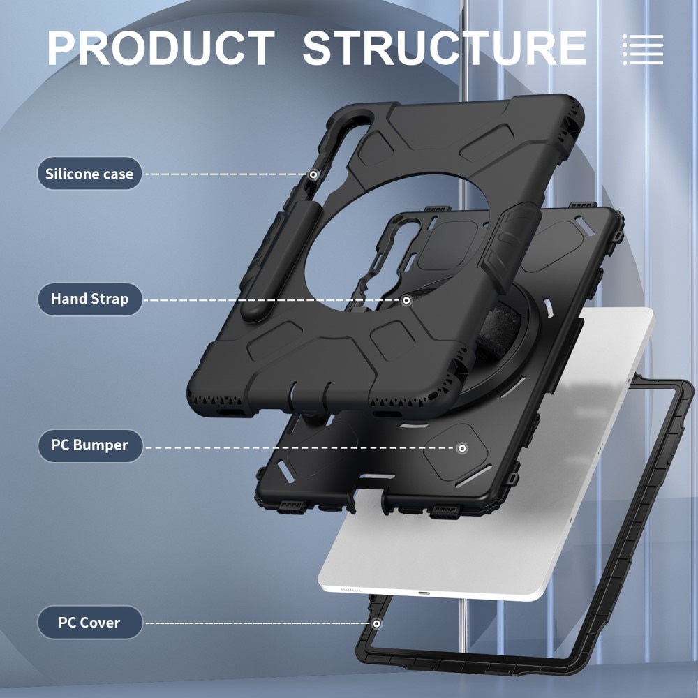 Støtsikker Hybriddeksel Samsung Galaxy Tab S9 svart
