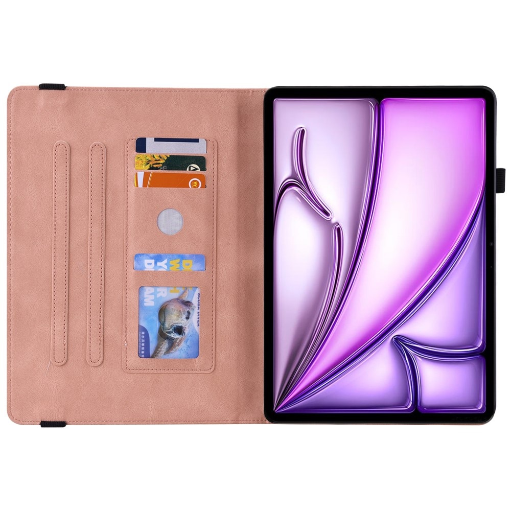 Lærveske Sommerfugler iPad Air 11 6th Gen (2024) rosa