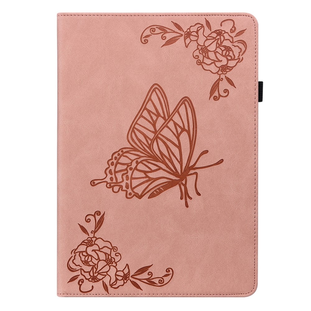 Lærveske Sommerfugler iPad Air 11 6th Gen (2024) rosa