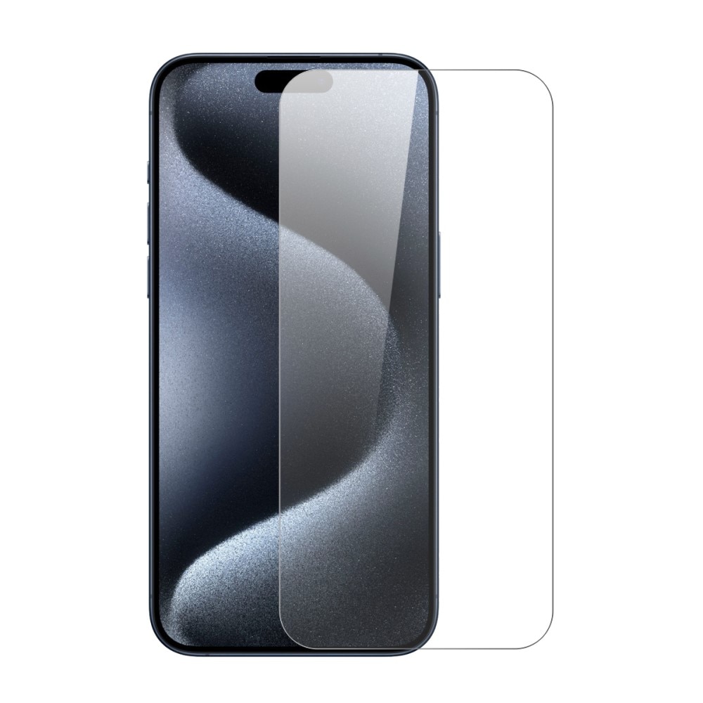 Herdet Glass Skjermbeskytter monteringsramme iPhone 15 Pro (2-pack)