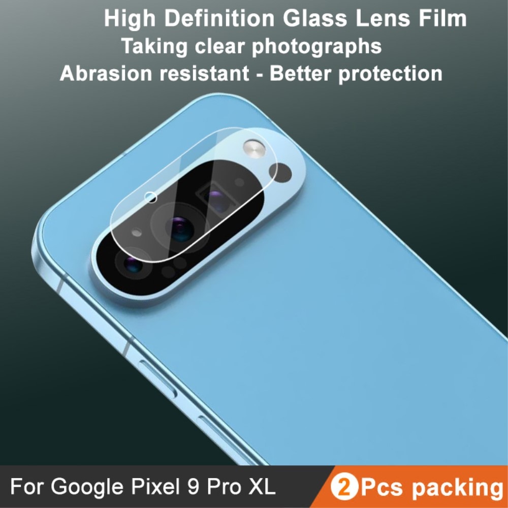 2-pack Herdet Glass Linsebeskyttelse Google Pixel 9 Pro XL gjennomsiktig