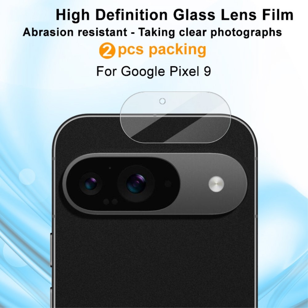 2-pack Herdet Glass Linsebeskyttelse Google Pixel 9 gjennomsiktig