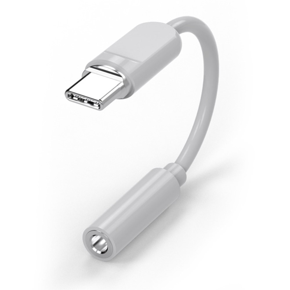 Hodetelefonadapter USB-C til 3,5mm DAC hvit