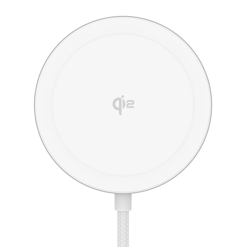 Qi2 15W MagSafe Trådløs Ladeplate hvit