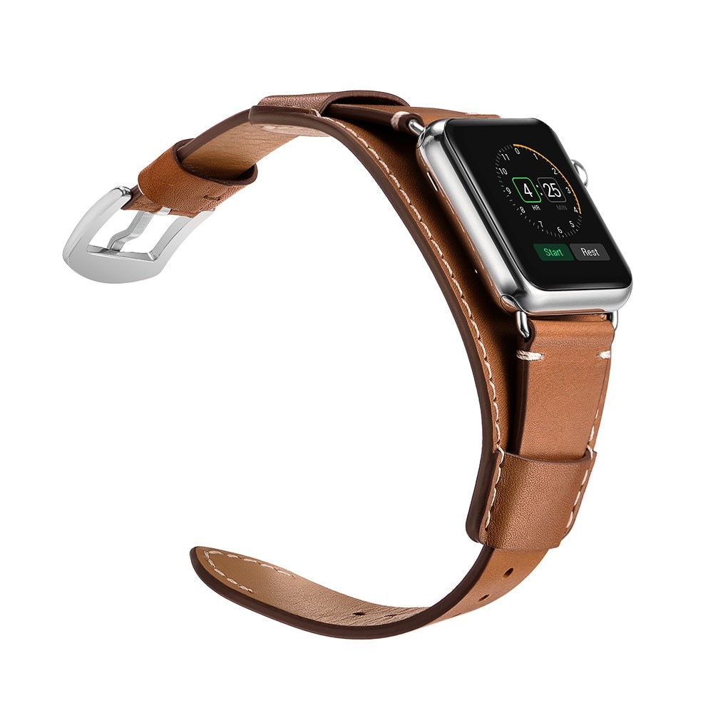 Apple Watch Series 10 46mm Bredt Skinnreim brun