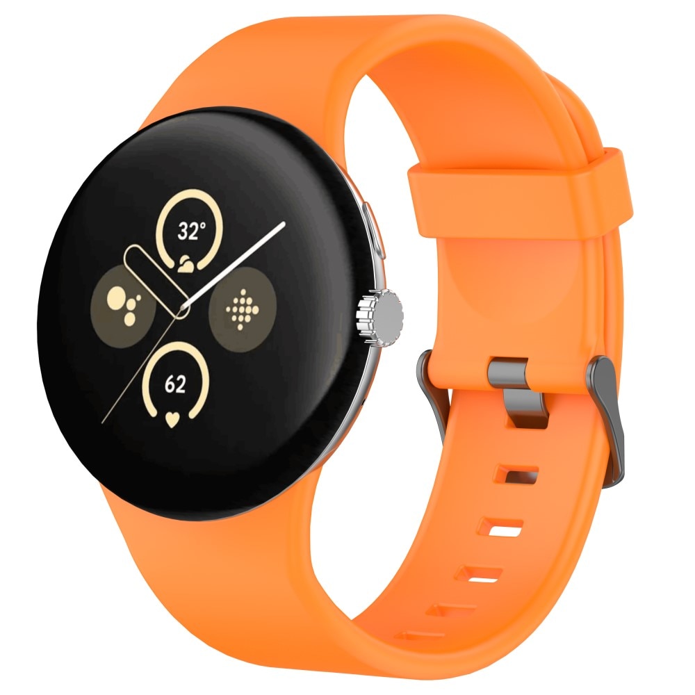 Google Pixel Watch 3 45mm Reim Silikon Oransje