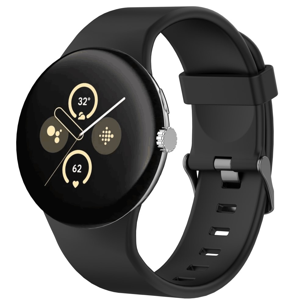 Google Pixel Watch 3 XL 45mm Reim Silikon svart