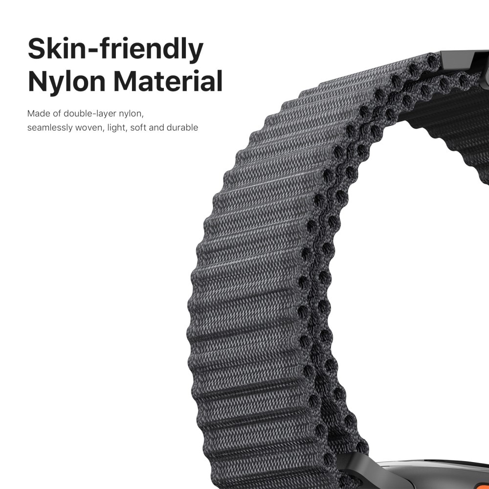 Active Nylon Reim Apple Watch Series 4-6 44mm grå