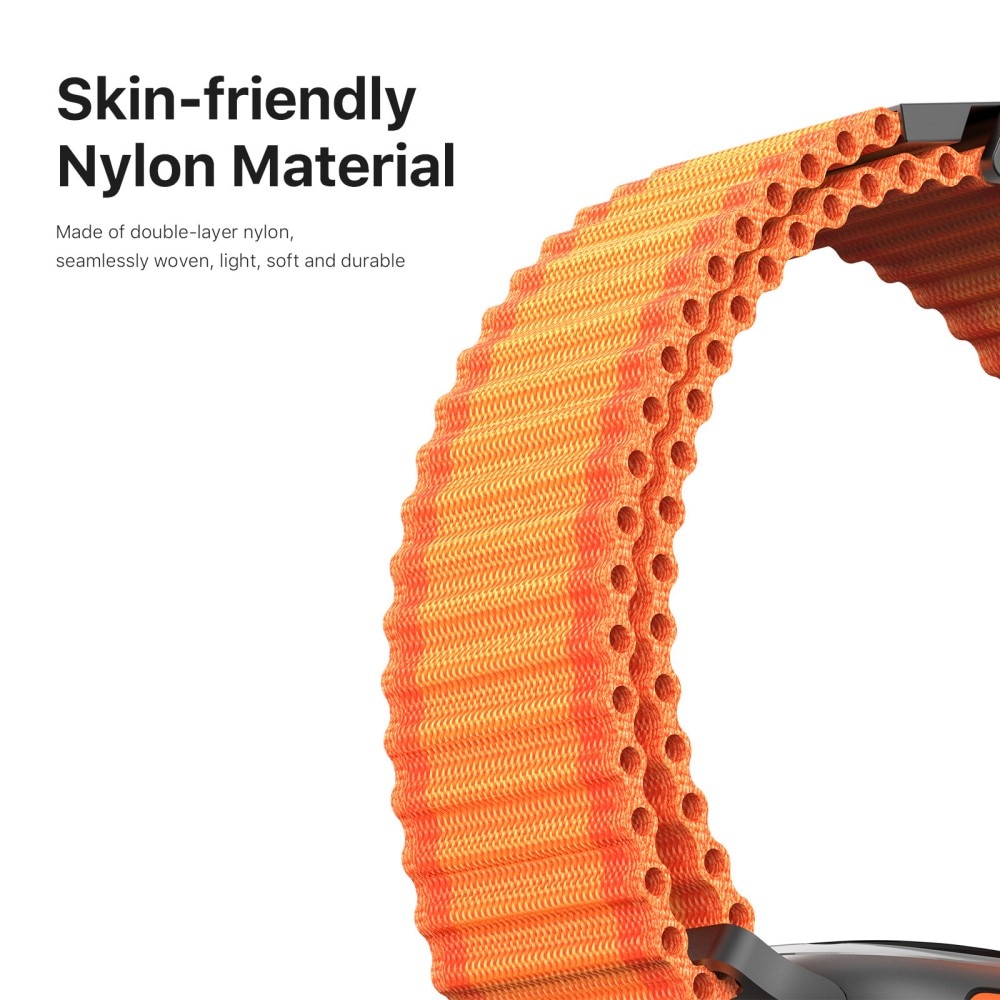 Active Nylon Reim Apple Watch Series 9 45mm oransje