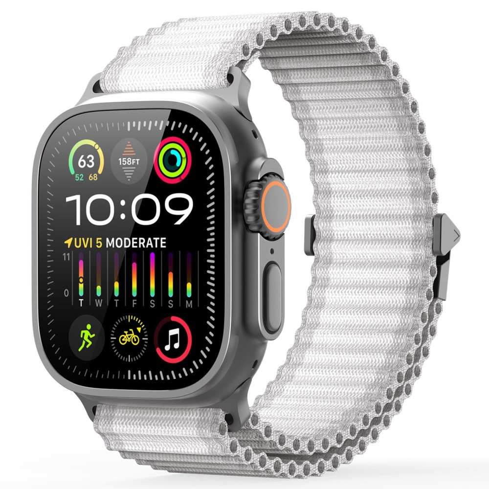 Active Nylon Reim Apple Watch Series 7 45mm hvit