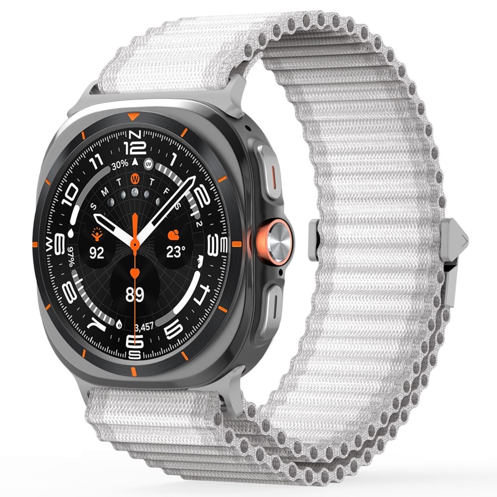 Active Nylon Reim Samsung Galaxy Watch Ultra 47mm hvit