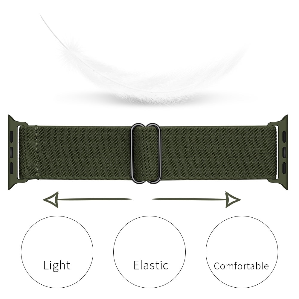 Apple Watch 44mm Elastisk Nylonreim grønn