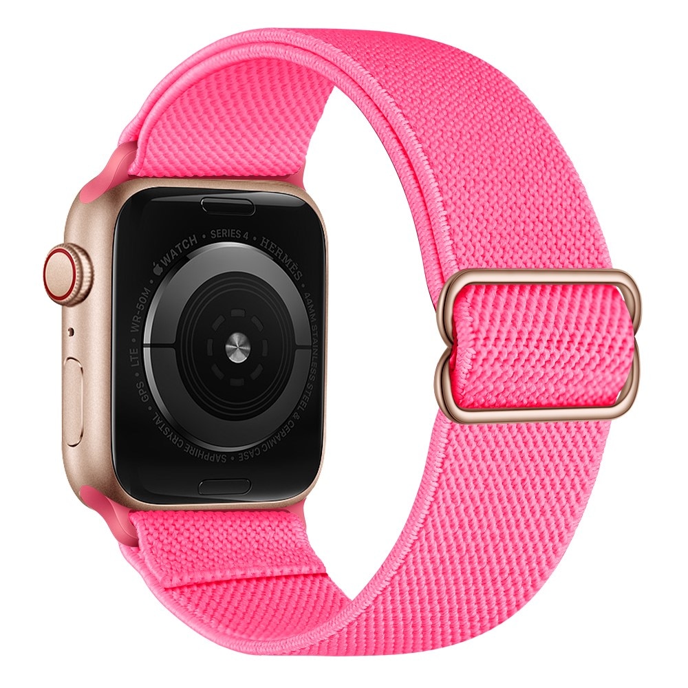 Apple Watch 45mm Series 8 Elastisk Nylonreim fuchsia