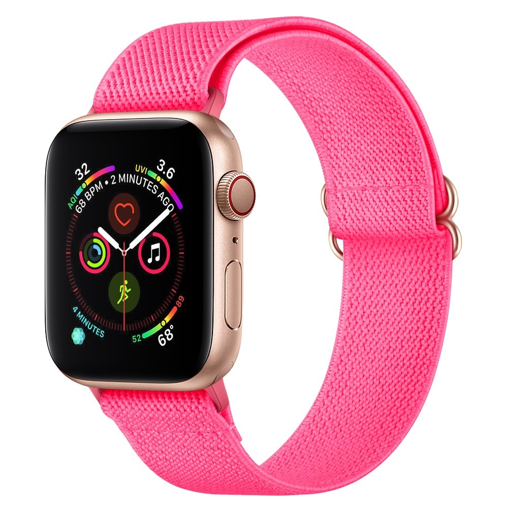 Apple Watch 45mm Series 8 Elastisk Nylonreim fuchsia