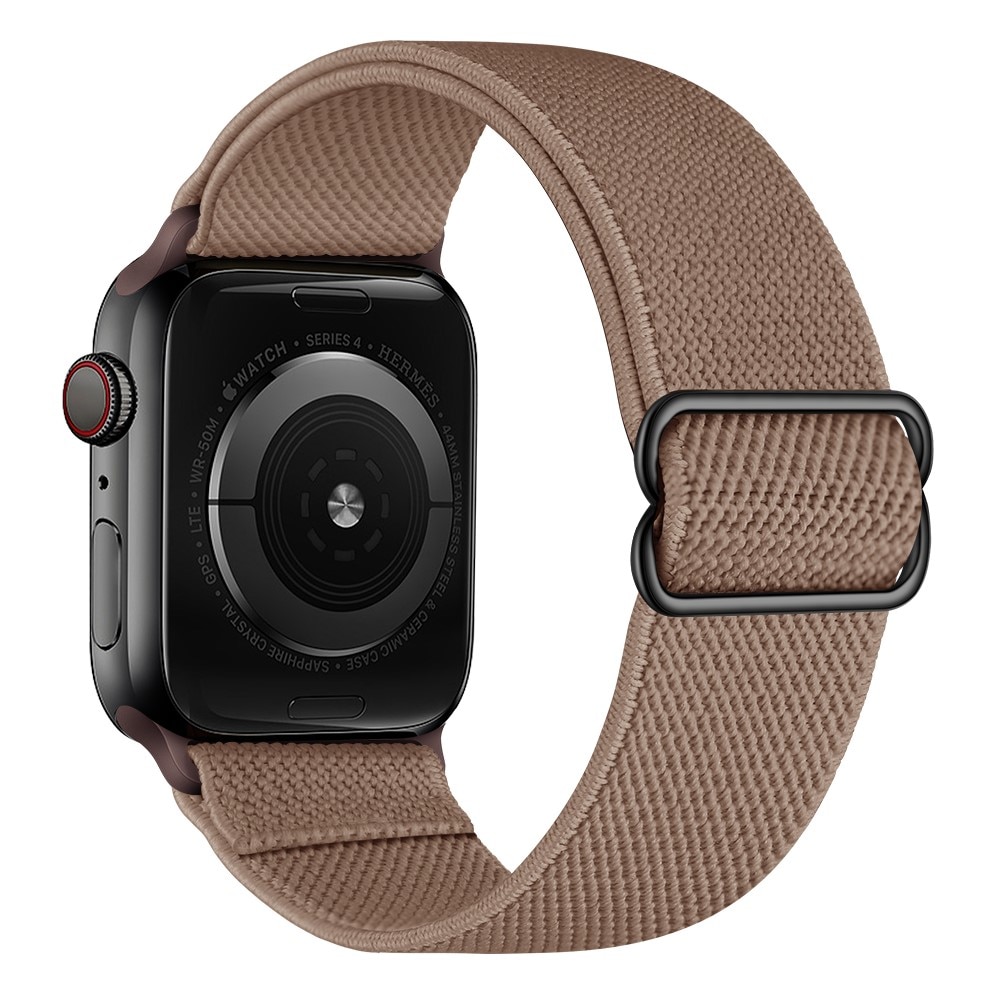 Apple Watch 45mm Series 7 Elastisk Nylonreim brun
