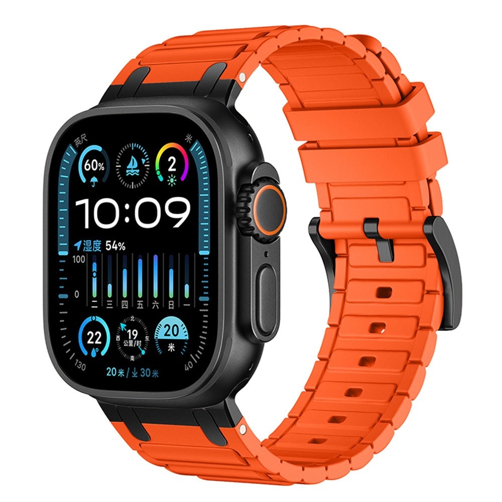 Tough Silicone Strap Apple Watch Ultra 49mm 1st Gen Oransje