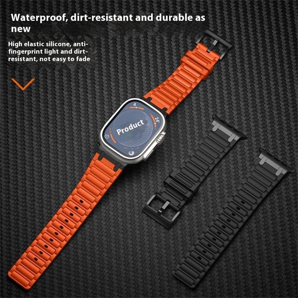 Tough Silicone Strap Apple Watch Ultra 49mm 1st Gen Oransje