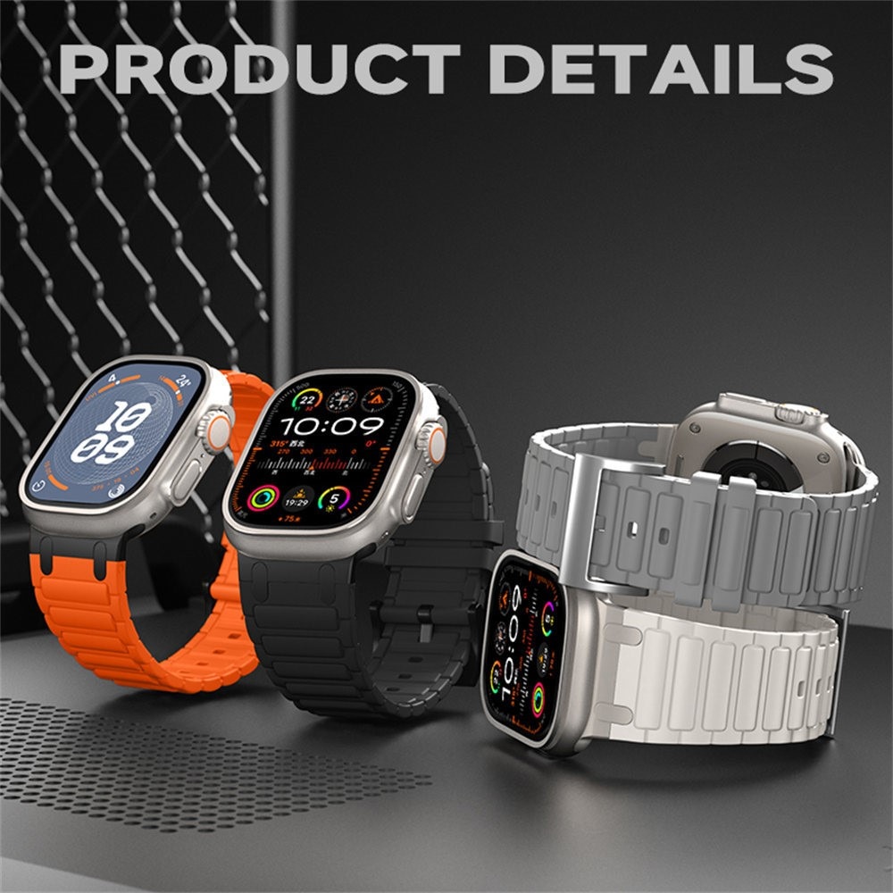 Tough Silicone Strap Apple Watch Ultra 49mm 1st Gen Oransje