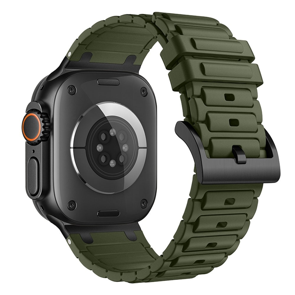 Tough Silicone Strap Apple Watch Series 7 45mm Mørk grønn