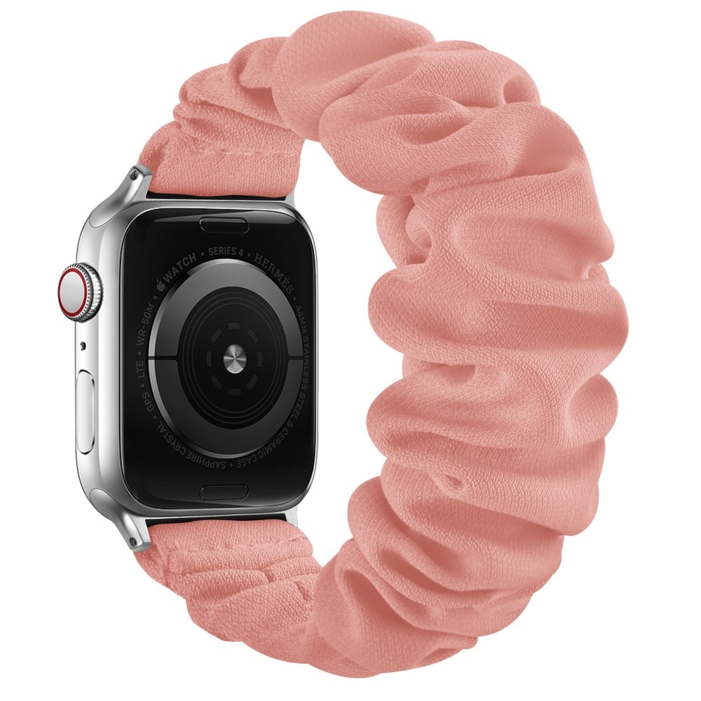 Scrunchie Reim Apple Watch 41mm Series 7 rosa/sølv