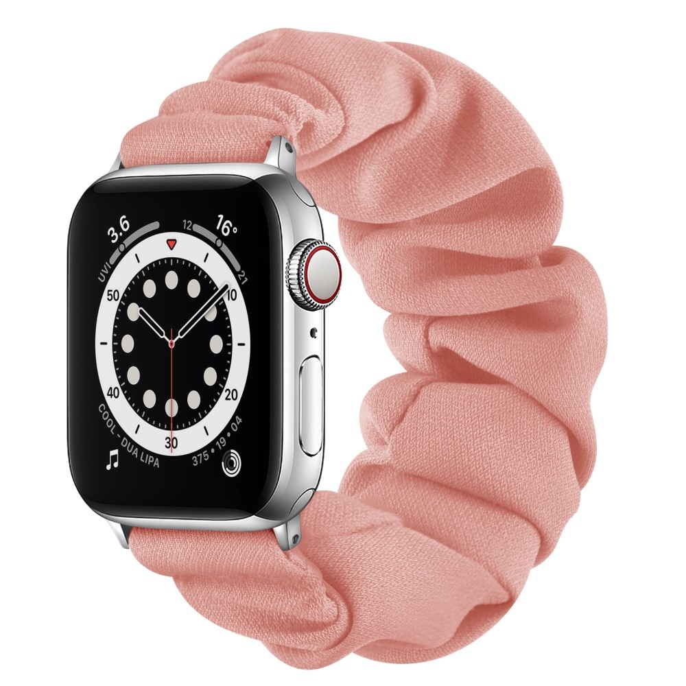 Scrunchie Reim Apple Watch 41mm Series 7 rosa/sølv