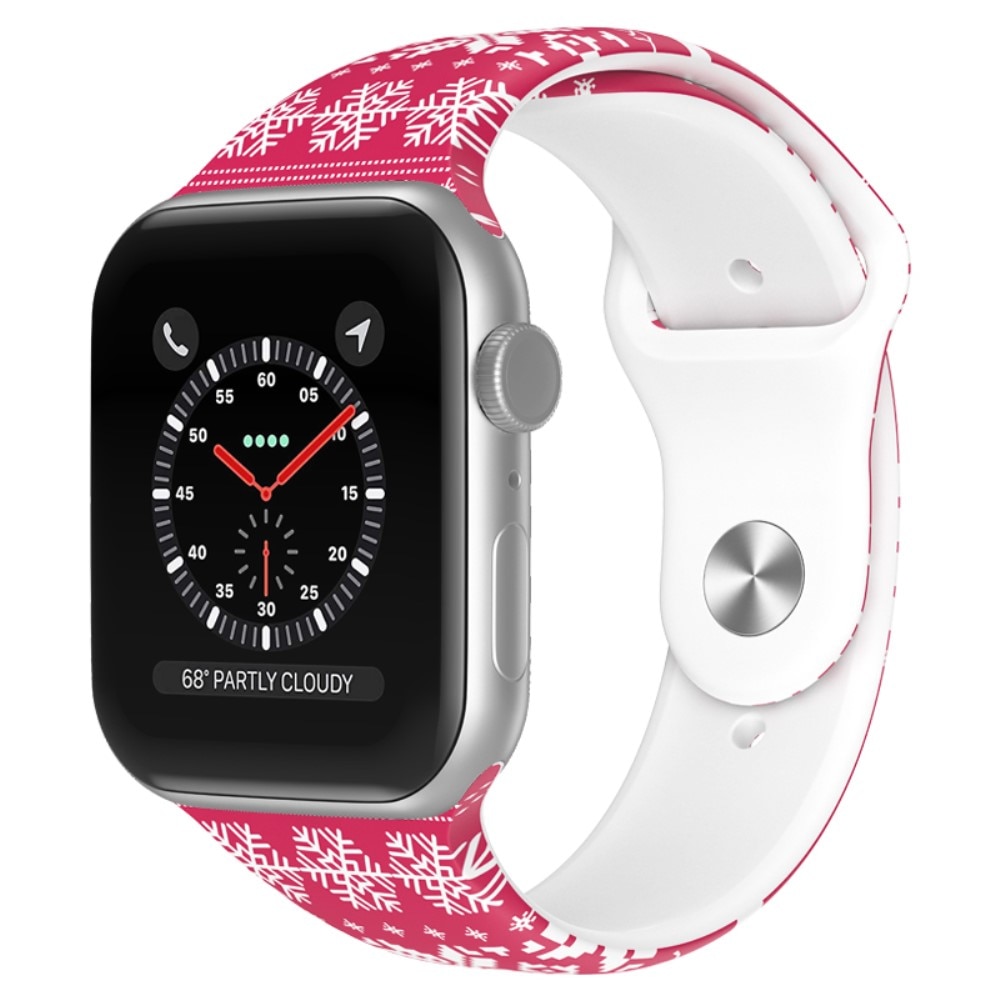 Apple Watch 41mm Series 7 Reim Silikon med Julemotiv snøfnugg