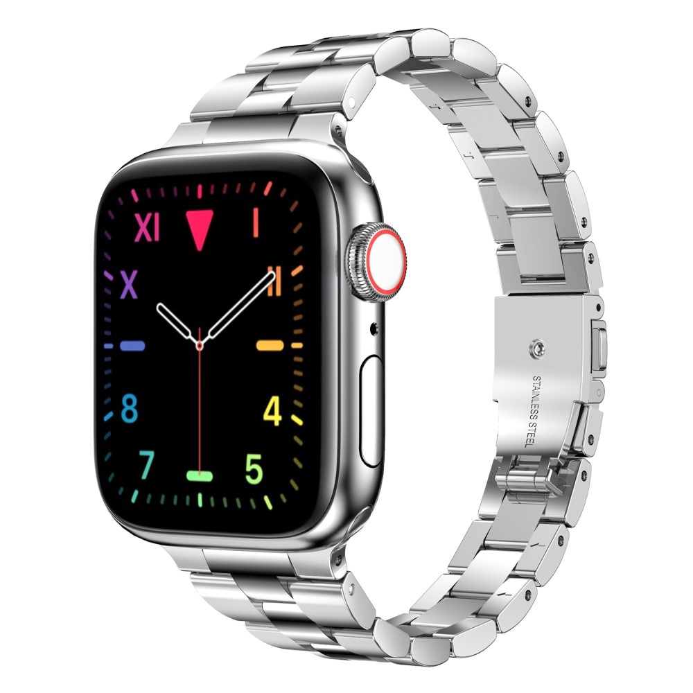 Slim Apple Watch 45mm Series 8 Metal Reim sølv