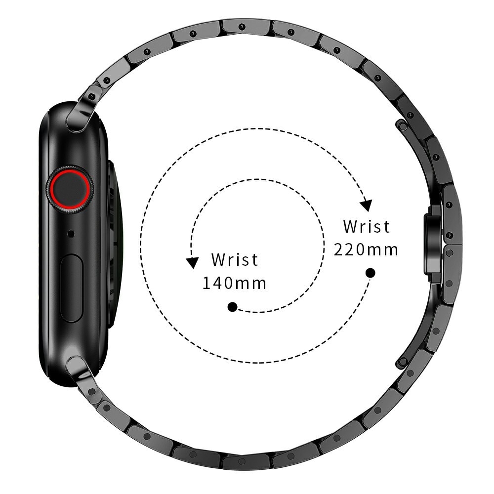 Slim Apple Watch 45mm Series 8 Metal Reim svart