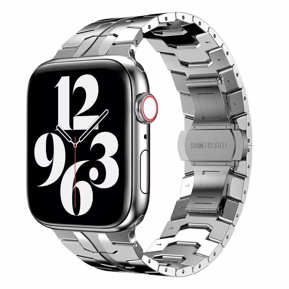 Race Stainless Steel Bracelet Apple Watch 44mm Silver