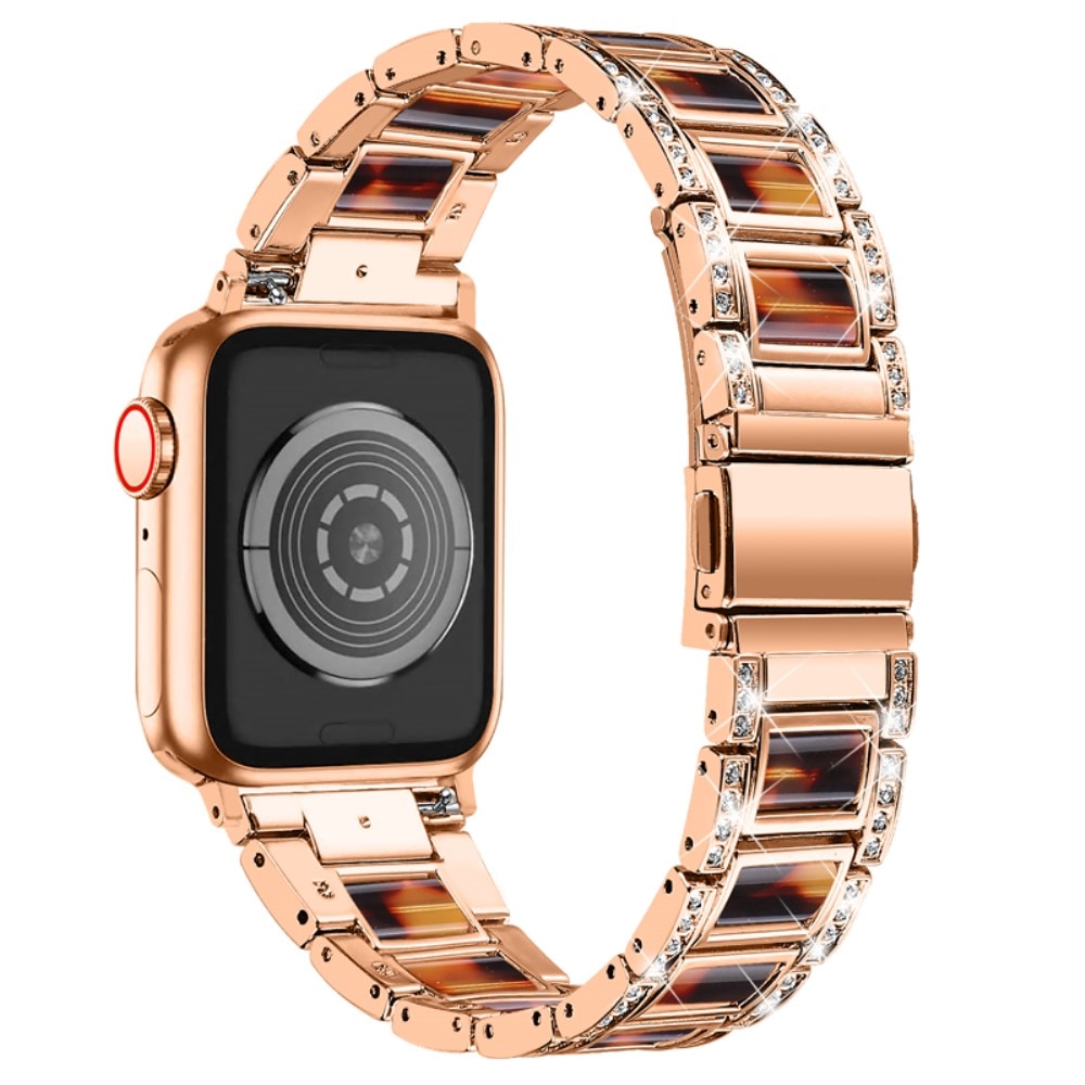 Diamond Bracelet Apple Watch 41mm Series 9 Rosegold Coffee