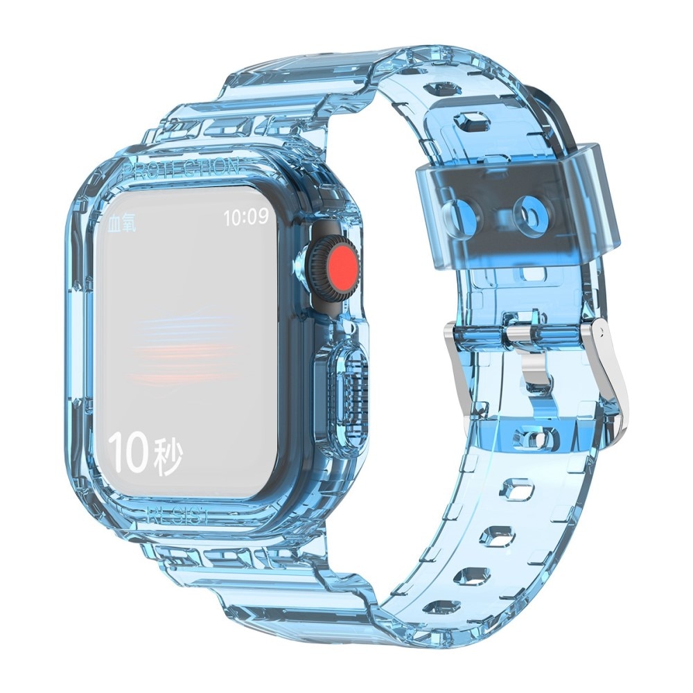 Apple Watch 45mm Series 7 Crystal Deksel + Reim blå