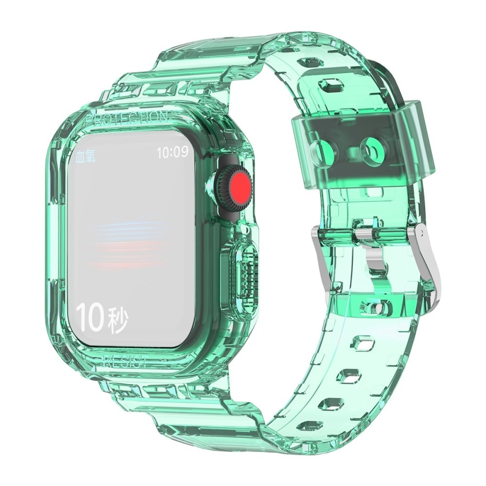 Apple Watch 45mm Series 7 Crystal Deksel + Reim grønn