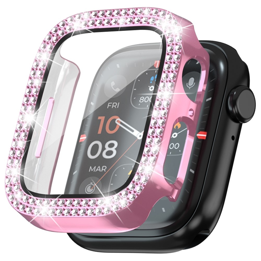 Full Cover Case Rhinestone Apple Watch Series 4-6 44mm rosa