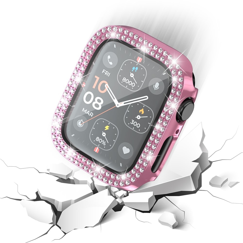 Full Cover Case Rhinestone Apple Watch Series 4-6 44mm rosa