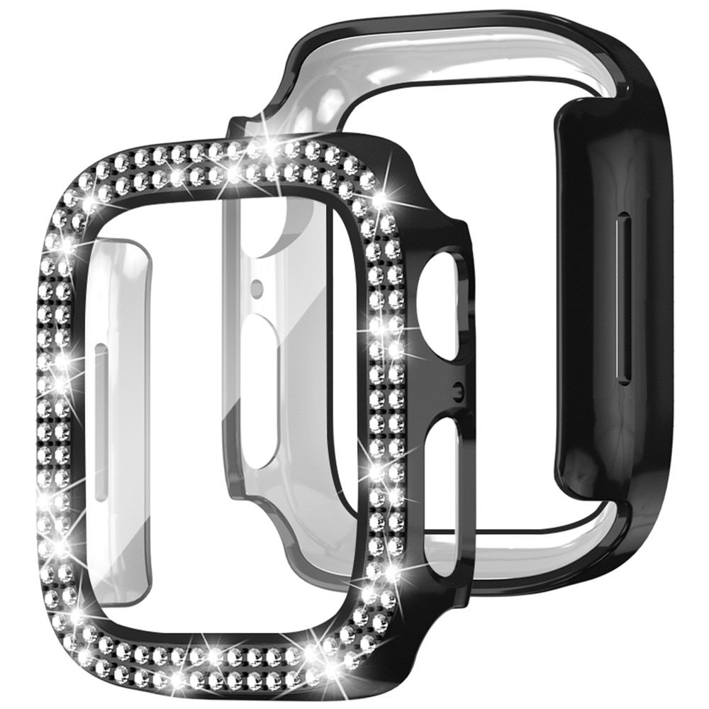 Full Cover Case Rhinestone Apple Watch Series 4-6 44mm svart