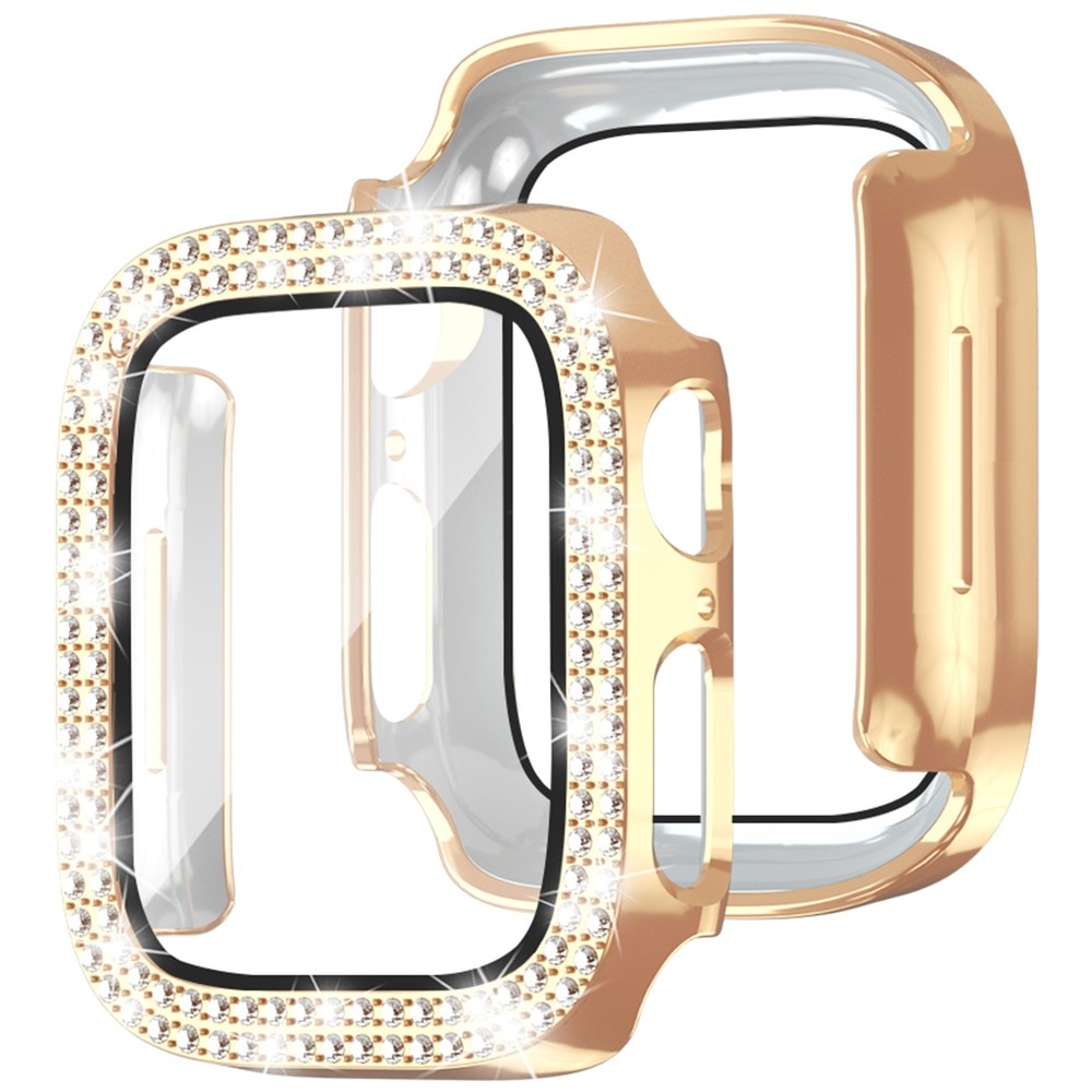 Full Cover Case Rhinestone Apple Watch Series 4-6 44mm rosegull