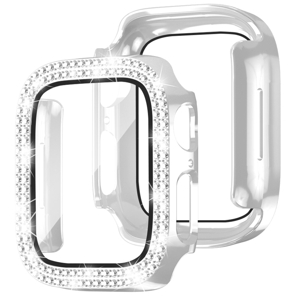 Full Cover Case Rhinestone Apple Watch Series 4-6 40mm sølv