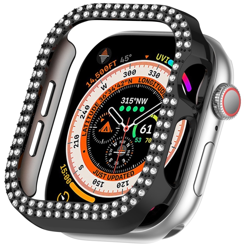 Apple Watch Series 10 42mm Rhinestone deksel svart