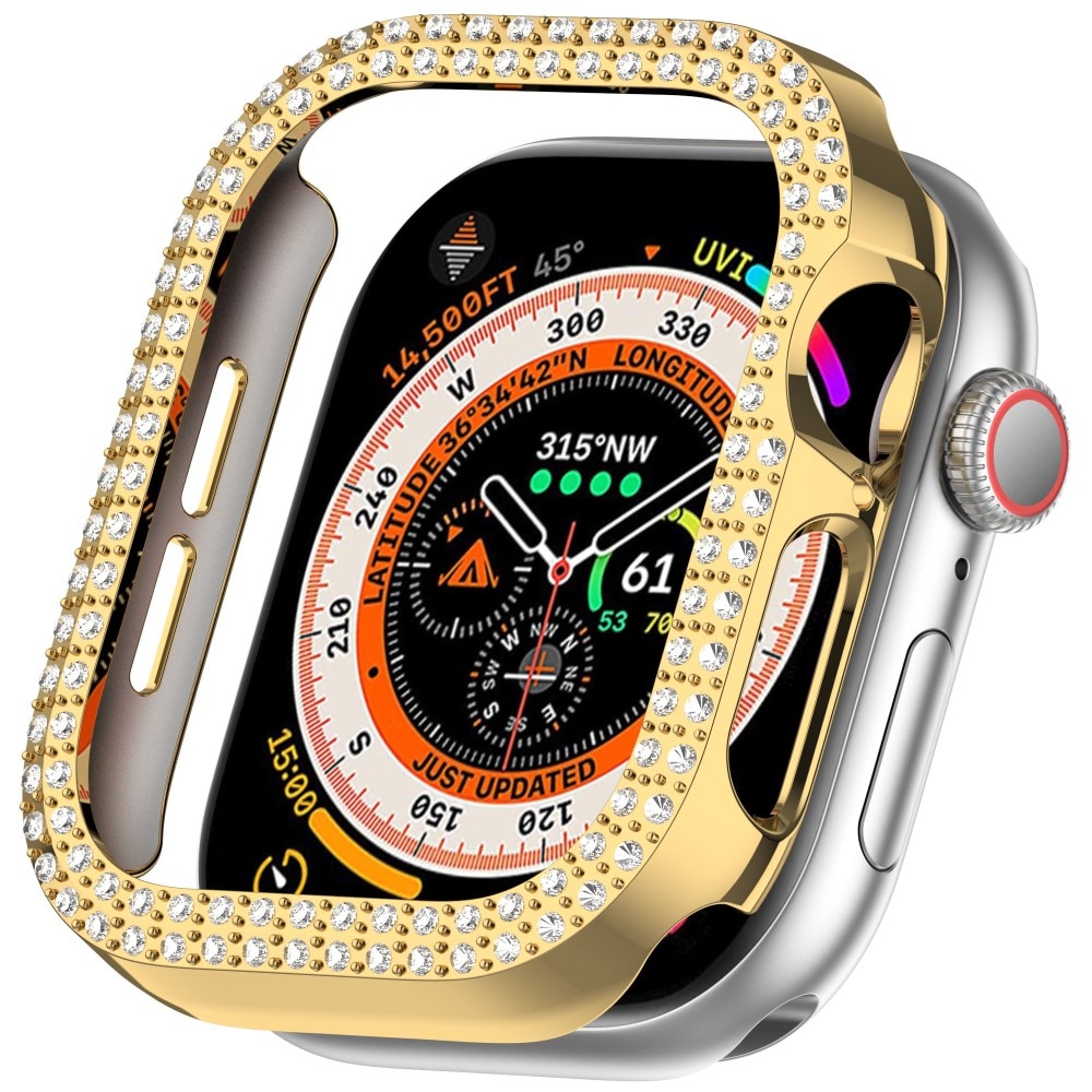 Apple Watch Series 10 42mm Rhinestone deksel gull