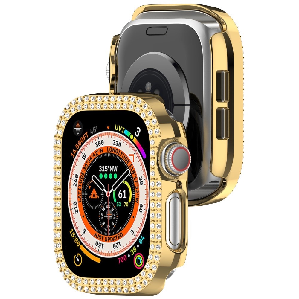 Apple Watch Series 10 42mm Rhinestone deksel gull