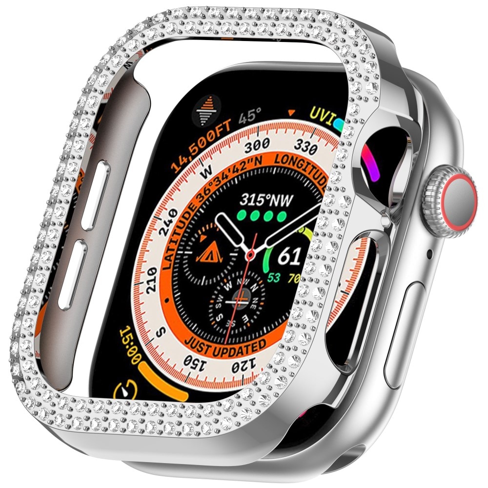 Apple Watch Series 10 42mm Rhinestone deksel sølv