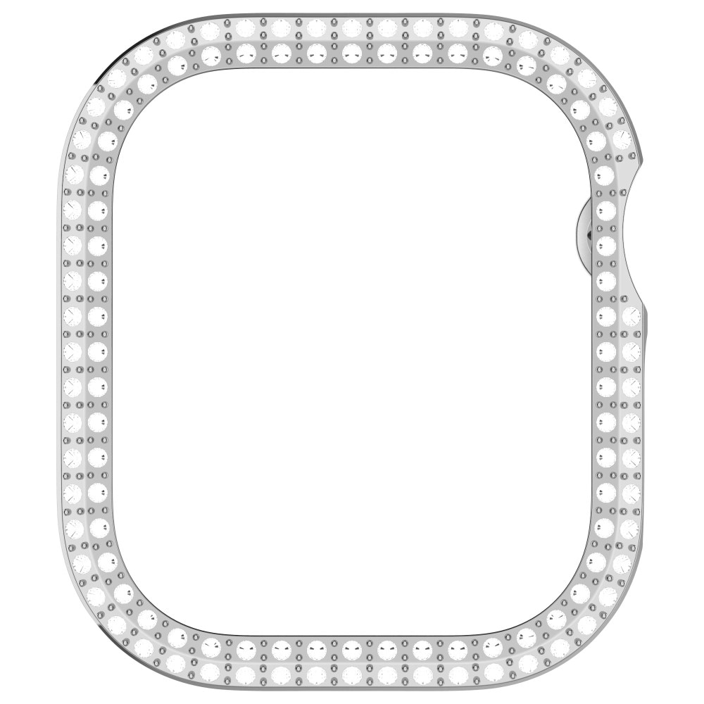 Apple Watch Series 10 42mm Rhinestone deksel sølv