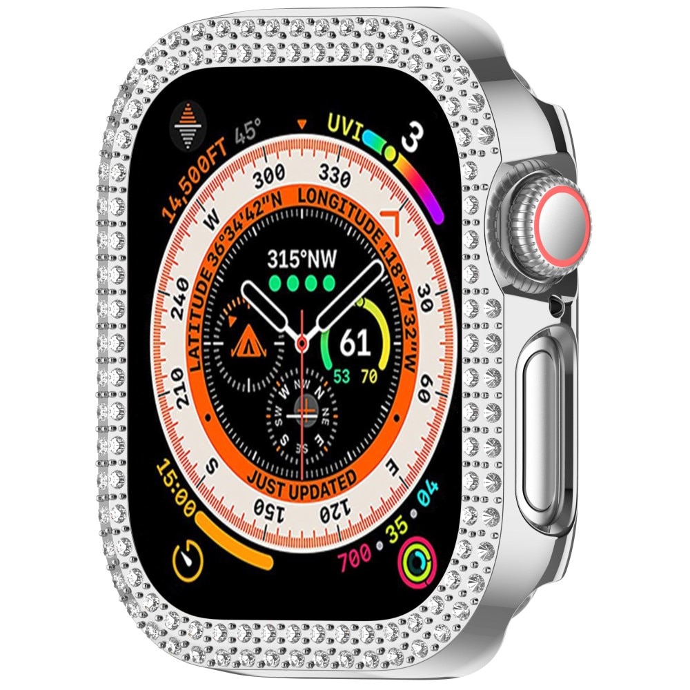 Apple Watch Series 10 42mm Rhinestone deksel sølv