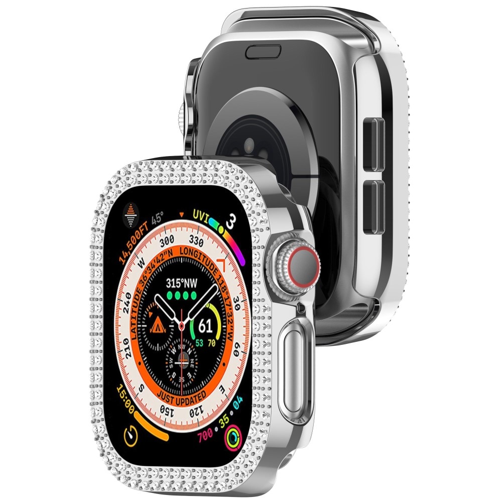 Apple Watch Series 10 42mm Rhinestone deksel sølv