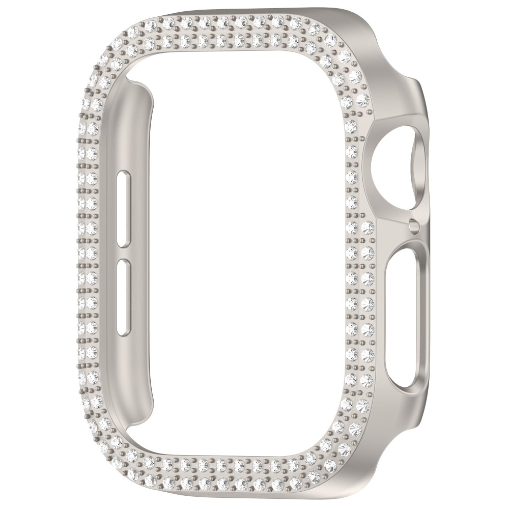 Apple Watch Series 10 42mm Rhinestone deksel champagnegull