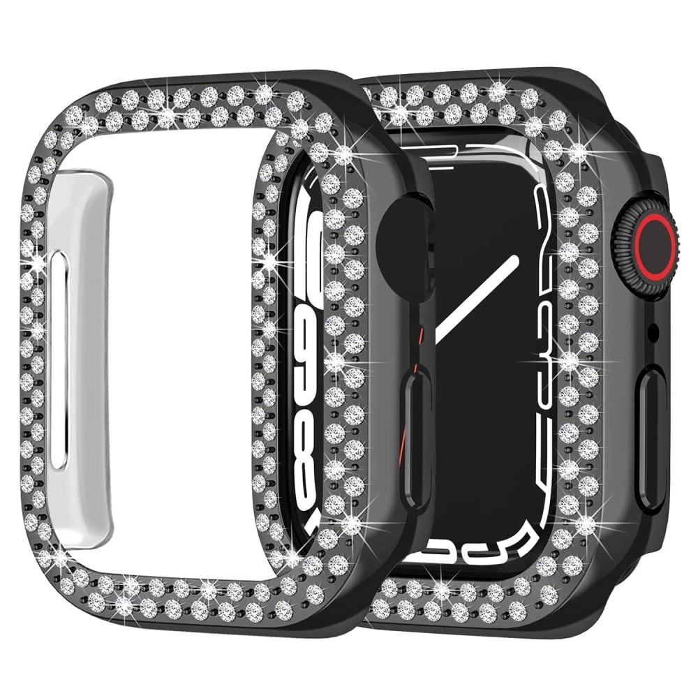 Apple Watch 45mm Series 8 Rhinestone deksel svart