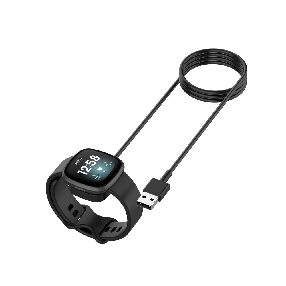 Fitbit Versa 3 Magnetisk lader Svart