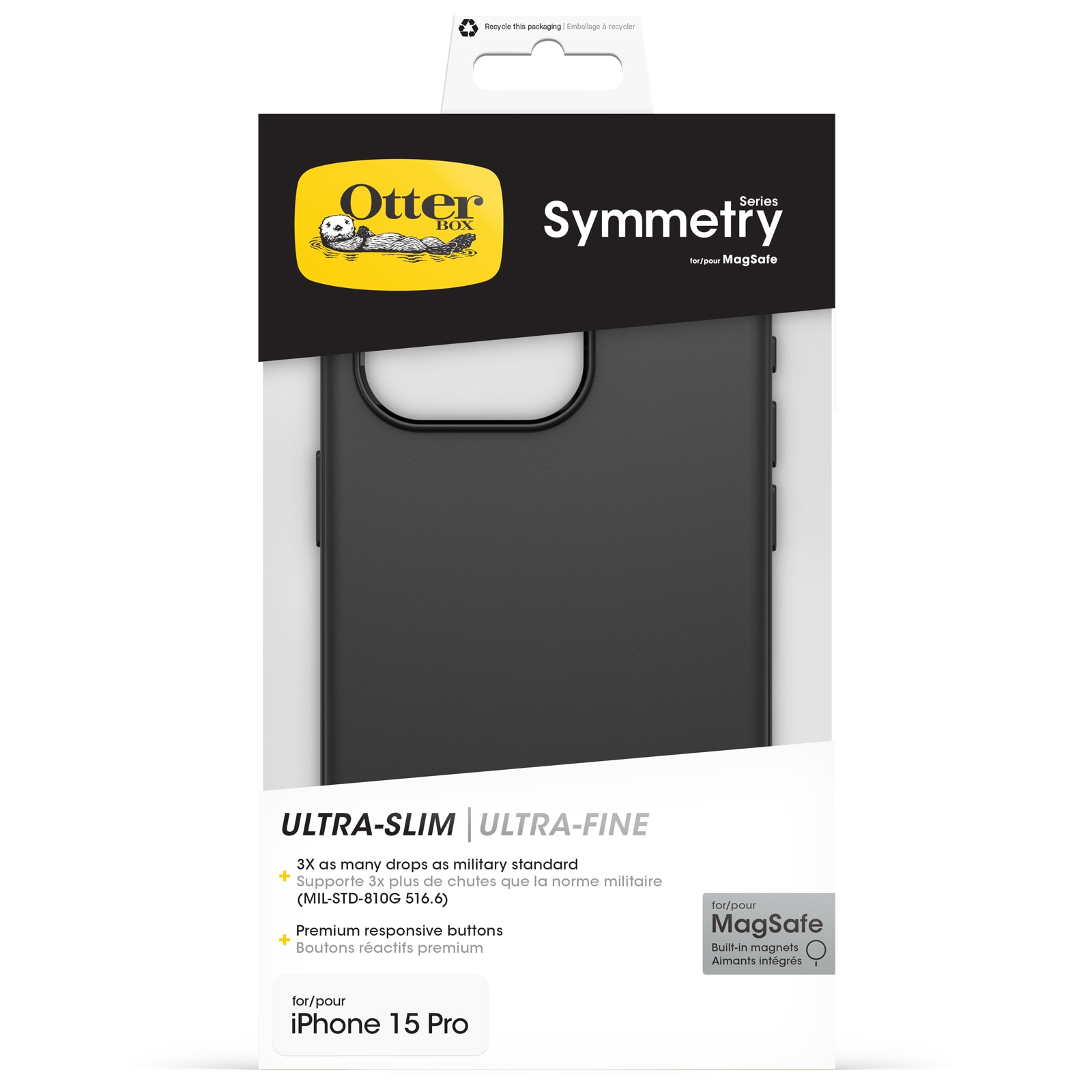 Symmetry Plus MagSafe Deksel iPhone 15 Pro Black