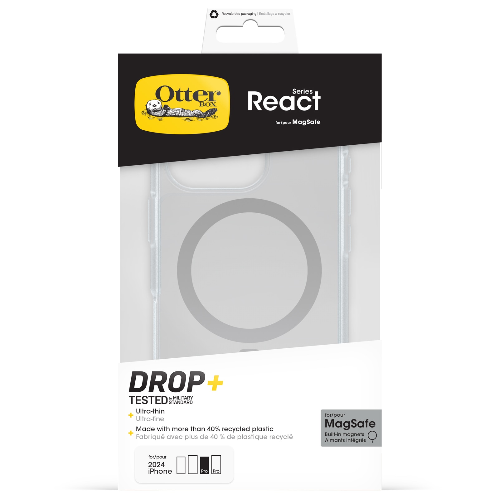 React MagSafe Deksel iPhone 16 Pro Clear